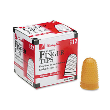 Swingline® Rubber Finger Tips, 11 1-2 (medium), Amber, Dozen freeshipping - TVN Wholesale